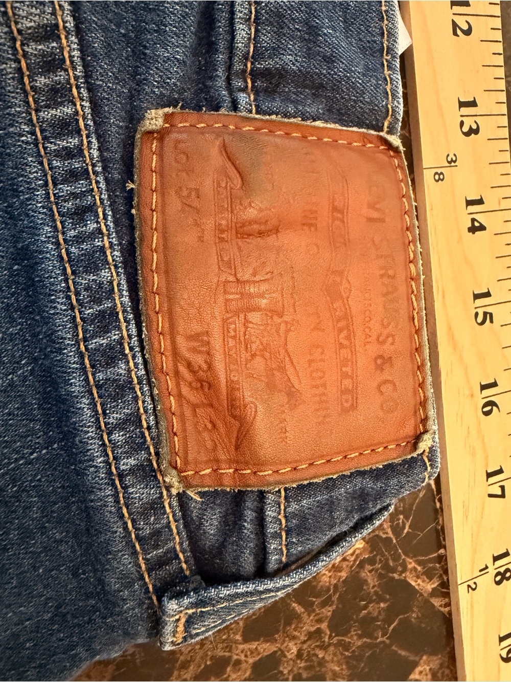 Levi’s Premium 541 Athletic Taper Jeans Men’s 36x32 Blue Stretch Denim Style 181 - Picture 10 of 10